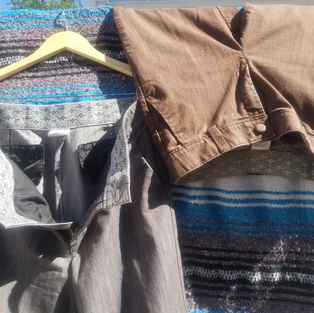 👖Gray, Lee no-gap waistband pants